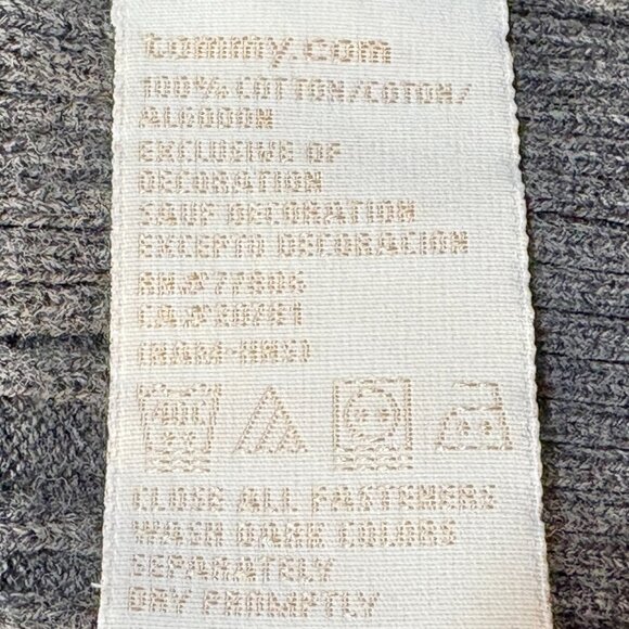 Tommy Hilfiger Women's Cable Knit Full Zip 100% Cotton Gray Soft Sweater Size M - Picture 4 of 8